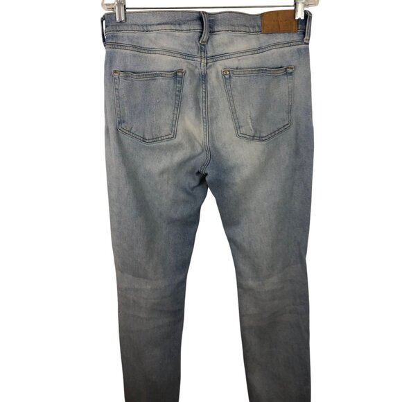 H&amp;M Men’s Distressed Blue Denim Skinny Fit Jeans Size 32x32 Light Wash - Picture 9 of 13